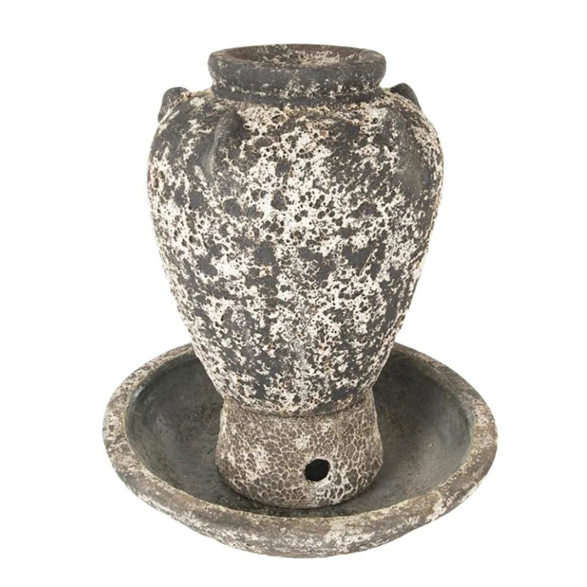 a large ancient look vase style water feature