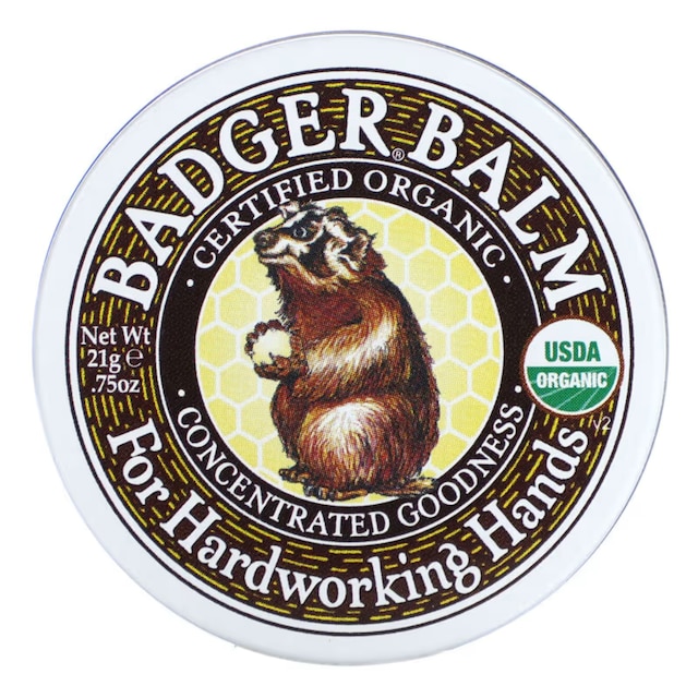 Badger Organic Badger Balm for Hardworking Hands treatment pictured