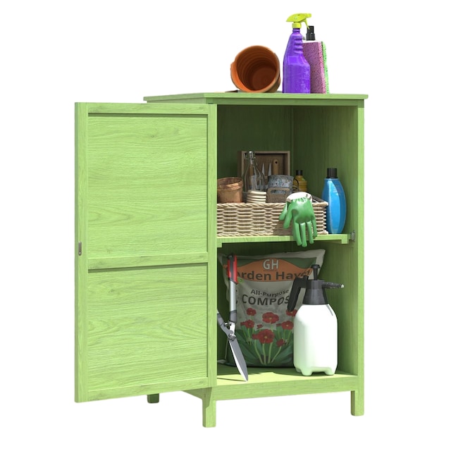 green garden cabinet