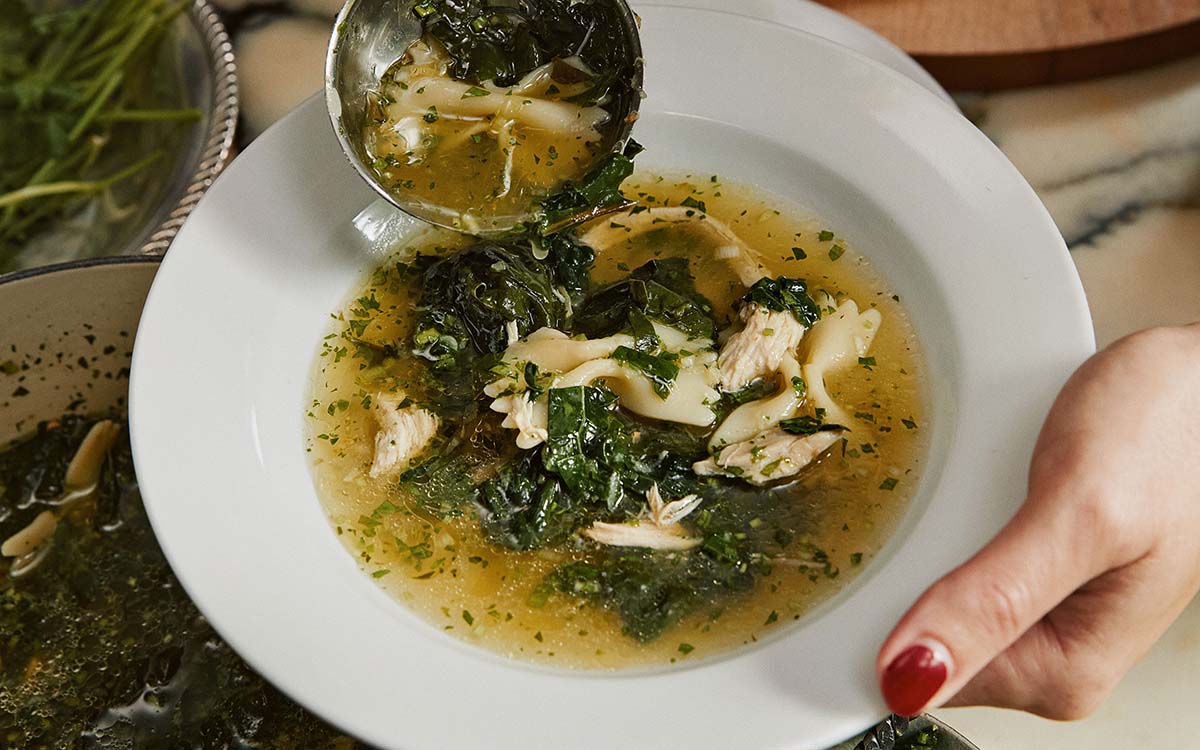 Ginger and Greens Noodle Soup Alison Roman 