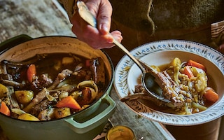 Irish stew with lamb and vegetables
