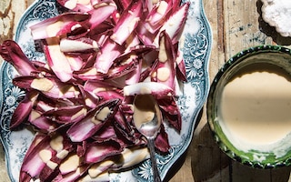 Red Chicory and Candied Pecan Salad