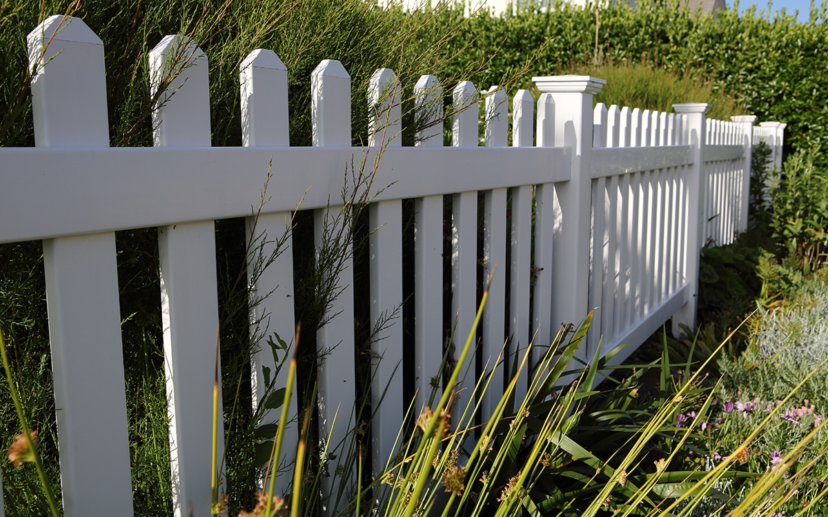 White picket fence by South Hams Fencing & Landscaping