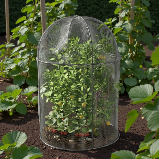 Steel round fruit cage 