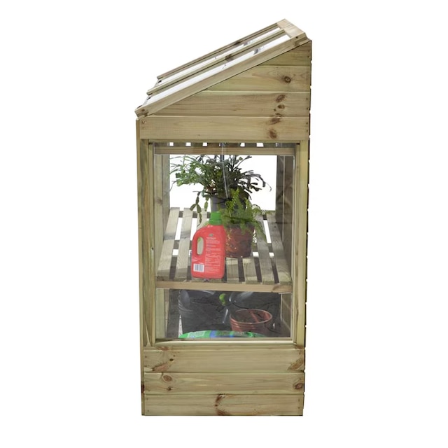 Small wooden greenhouse