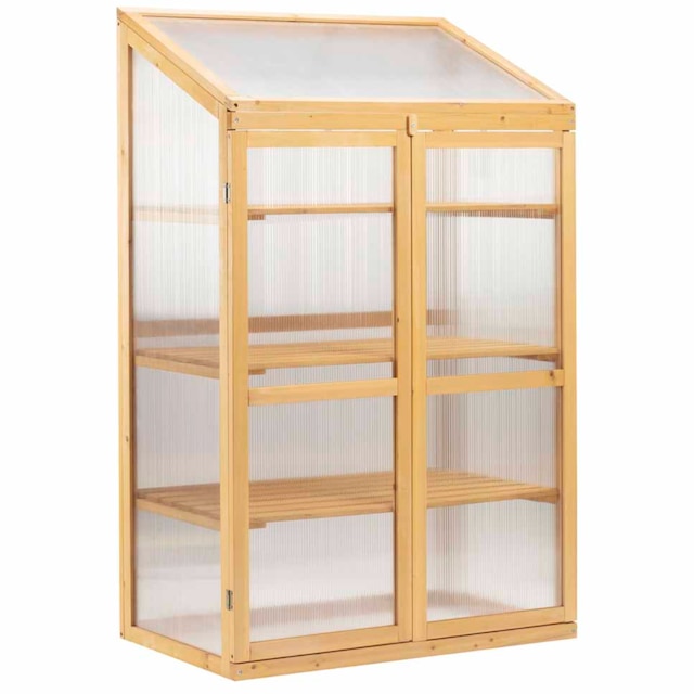 Three-tier wooden cold frame
