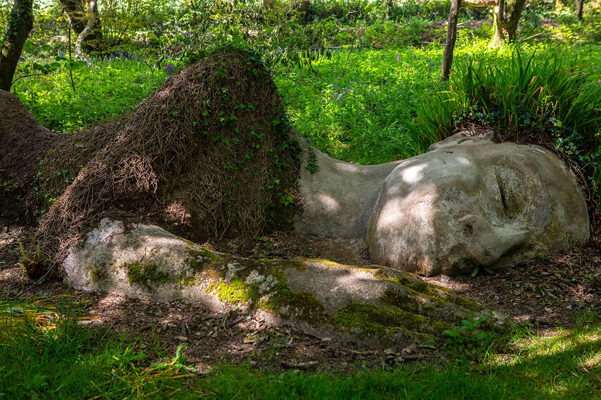 The 'Mud Maid' sculpture at The Lost Gardens of Heligan