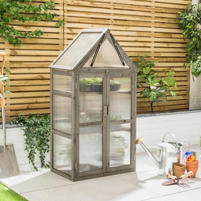 Apex cold frame greenhouse – 3 tier