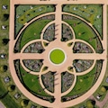 The newly redesigned Venus Garden from above at Windsor Castle in the shape of flower petals