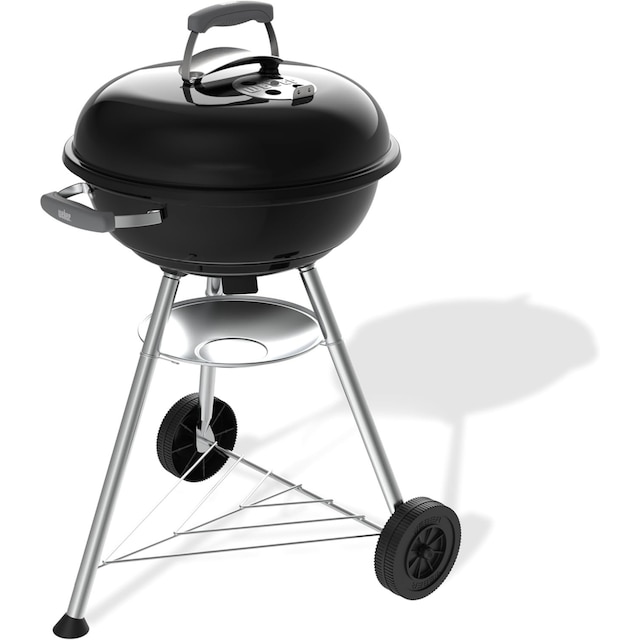 Weber Compact Kettle Charcoal Barbecue pictured on a white background